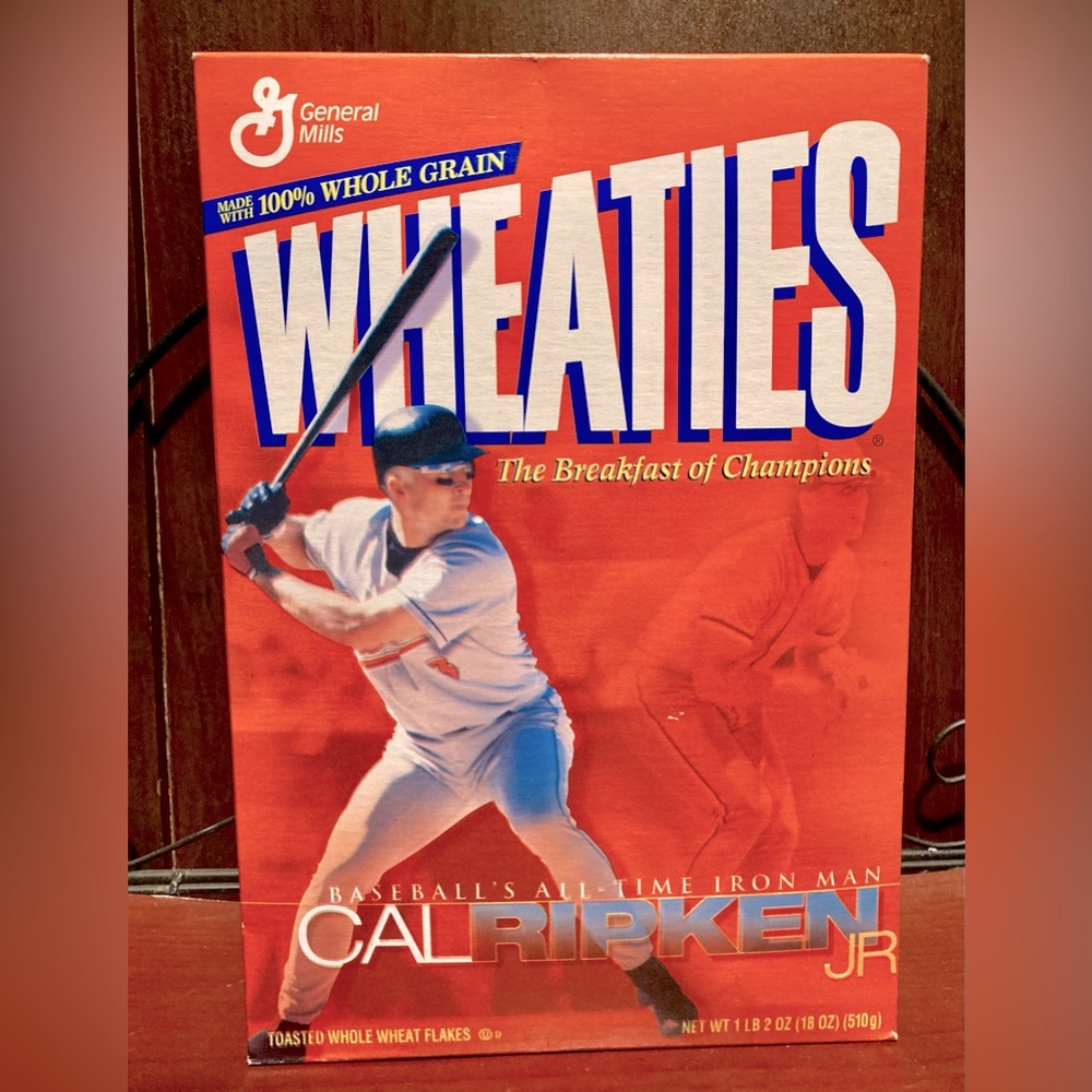 2001 Wheaties Cereal Box Cal Ripken Jr Baseballs All-Time Iron Man SEALED!
